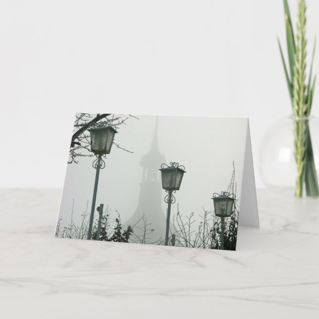 Black and White Switzerland Christmas  Card (Front)