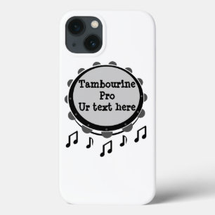 Black and White Tambourine iPhone 13 Case