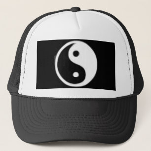 Black  and white Taojitu Trucker Hat