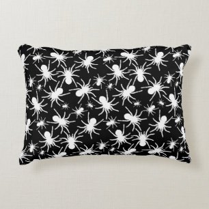 Black and White Tarantula Spider Pattern Decorative Cushion