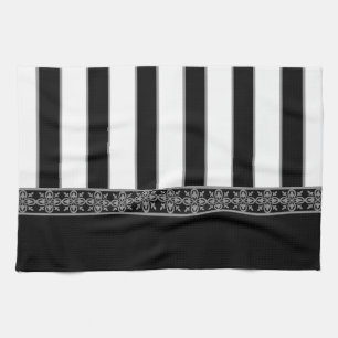 Black and white tea towel