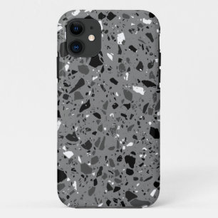 black and white terrazzo design iPhone 11 case