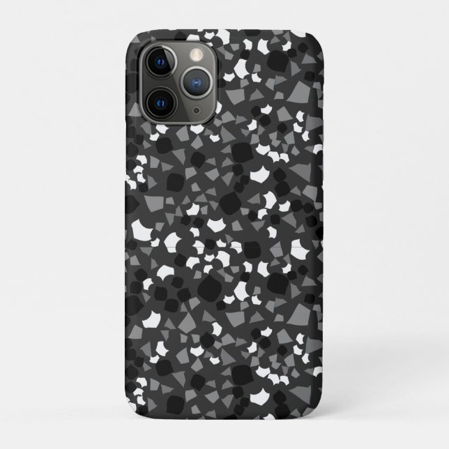 Black and White terrazzo Minimal modern Case-Mate  Case-Mate iPhone Case (Back)