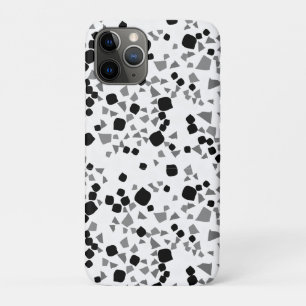 Black and White terrazzo Minimal modern iPhone 11 Pro Case