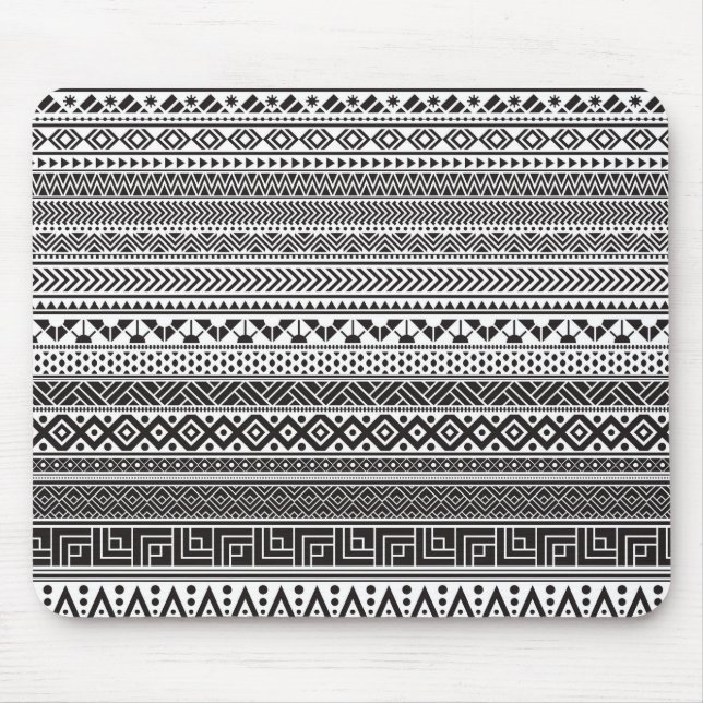 Black and white texture  mouse mat (Front)