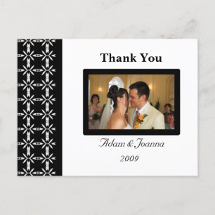 Black and White Thank You Card