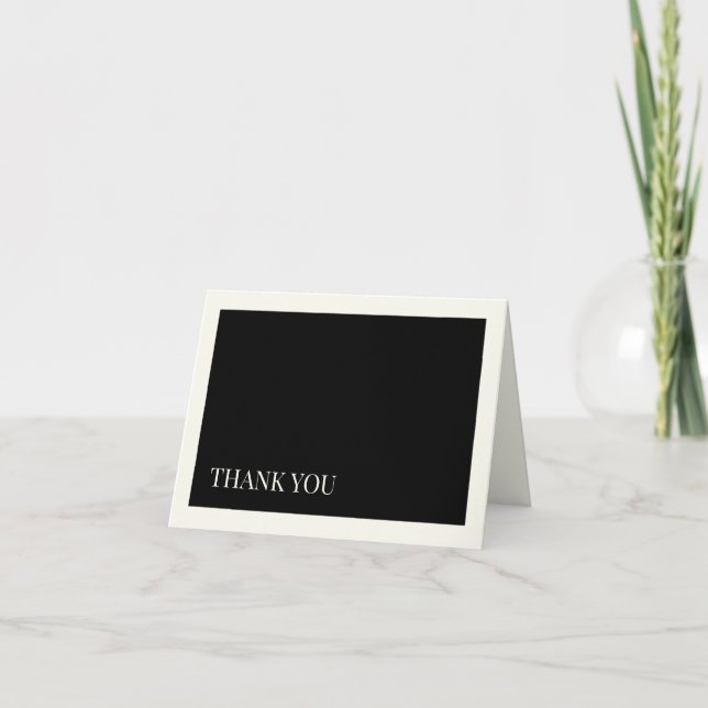 Black and White Thank You Card V1 (Front)