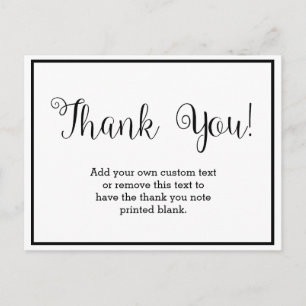 Black and White Thank You Cards