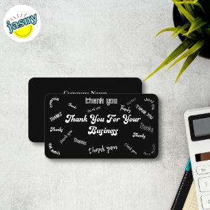 Black and White "Thank You" Insert/ Business Card