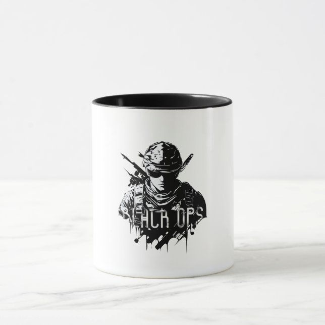 Black and White The Black Ops Mug (Center)