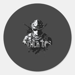Black and White The Black Ops Sticker