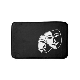 Black and White Theatre Drama Bath Decor Mat