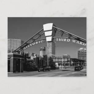 Black and White Third Ward Downtown Milwaukee Postcard