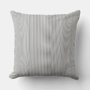 Black and White Ticking Stripe Cushion