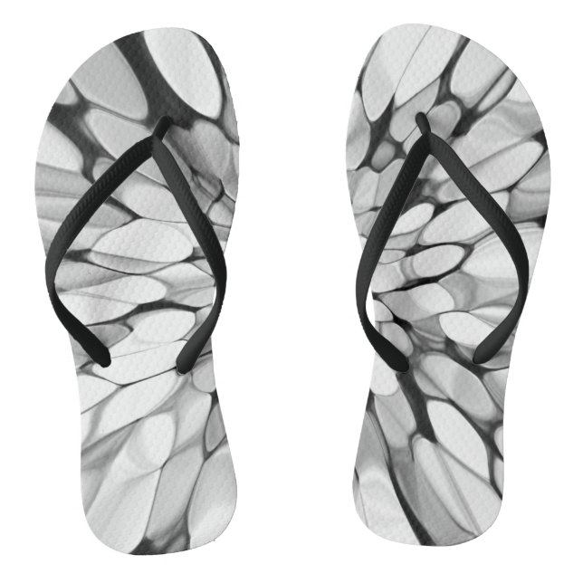 Black and white Tie-dye Flip Flops (Footbed)