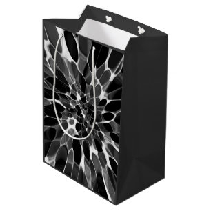 Black and White Tie-dye Medium Gift Bag