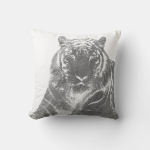 Black and White Tiger Cushion