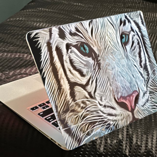 Black and White Tiger  Modern Laptop skin stickers (Creator Uploaded)