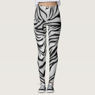 Black and White Tiger skin colour Leggings