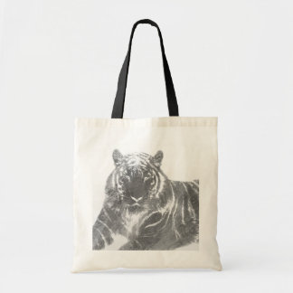Black and White Tiger Tote Bag