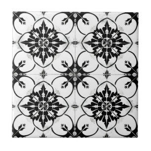 Black and White Tile Pattern