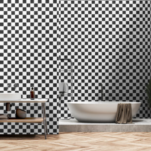 Black and White Tile Wallpaper