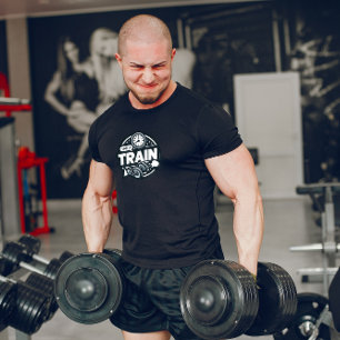 Black and White Time To Train T-Shirt