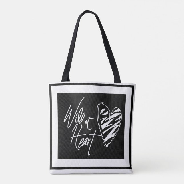 Black and white tote bag (Back)