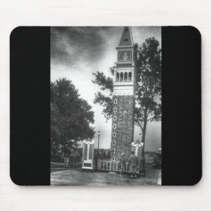 Black And White Tower Mouse Mat