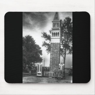 Black And White Tower Mouse Mat