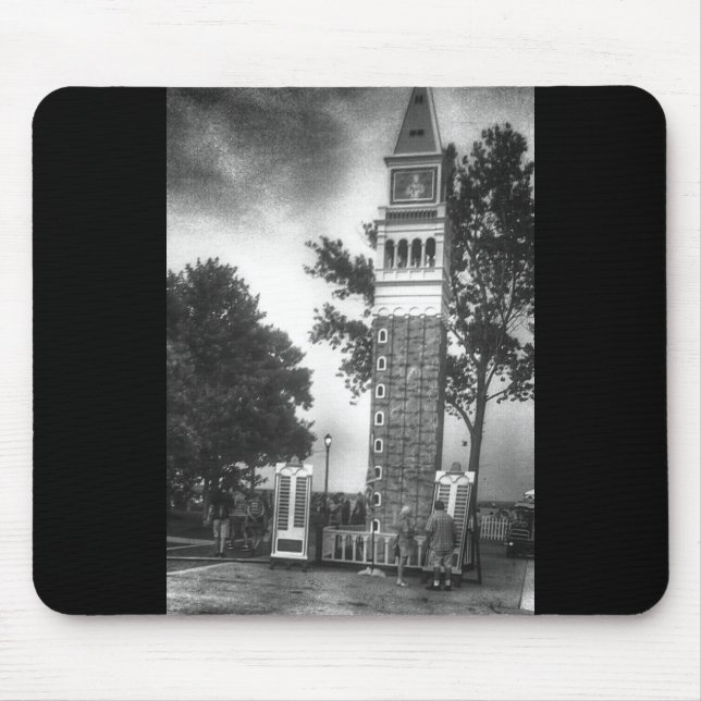 Black And White Tower Mouse Mat (Front)