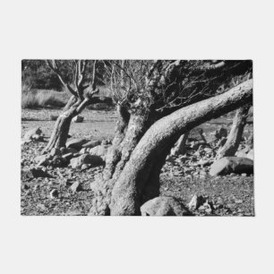 BLACK AND WHITE TREES     DOORMAT