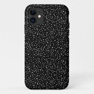 Black and white trendy animal print iPhone 11 case