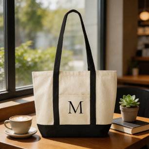 Black and White trendy modern simple typography  Tote Bag