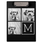 Black and White Trendy Photo Collage with Monogram