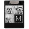 Black and White Trendy Photo Collage with Monogram