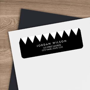 Black and White Triangle Minimalist Modern Address