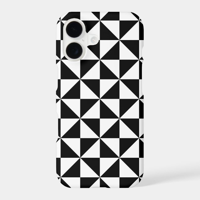 Black And White Triangle Pattern (Back)