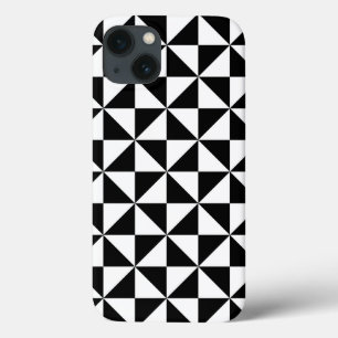 Black And White Triangle Pattern iPhone 13 Case