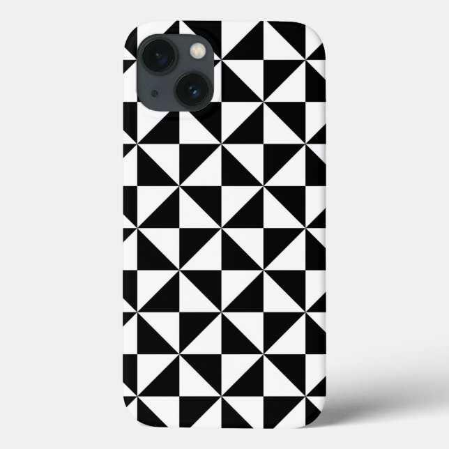 Black And White Triangle Pattern Case-Mate iPhone Case (Back)