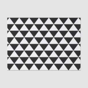Black and White Triangle Pattern Tissue Paper