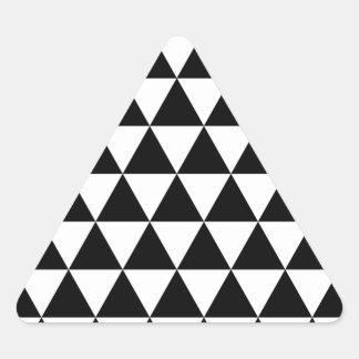 Black and white triangle sticker glossy