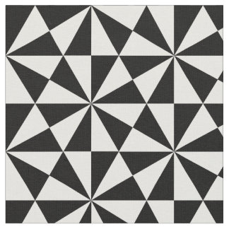 Black and white triangles pattern fabric