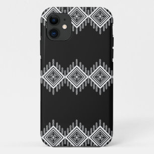 Black and White Tribal Art iPhone 11 Case