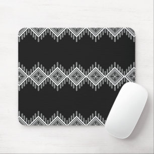 Black and White Tribal Art Mouse Mat