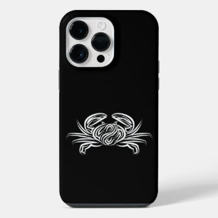 Black and White Tribal Crab iPhone 14 Pro Max Case