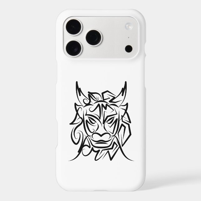 Black and White Tribal Dragon (Back)