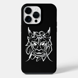 Black and White Tribal Dragon iPhone 14 Pro Max Case