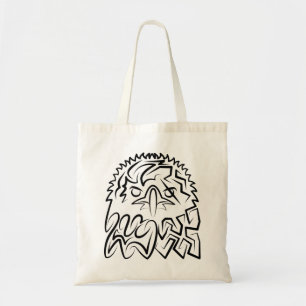 Black and White Tribal Dragon Tote Bag