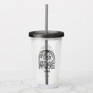 Black and White Tribal Eagle Acrylic Tumbler